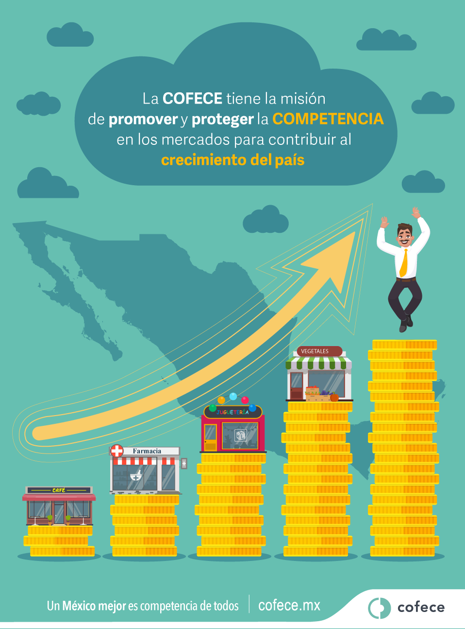 InfografíaLa Cofece tiene la misión de proteger la competencia en los